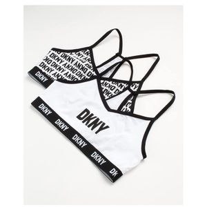 DKNY Girls 2 pack racerback bra | 8-10 Years | White & Black
